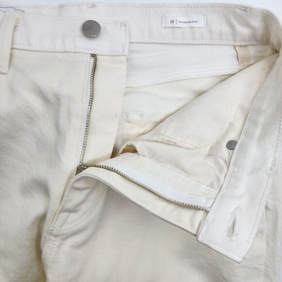 BLDWN Jeans High Rise Relaxed Powder‎ White Womens Size 28 - Picture 7 of 14